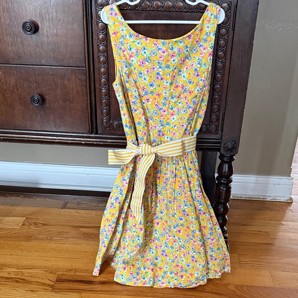 Polo Ralph Lauren Yellow Kids Dress with Belt Easter Spring Girl’s 12